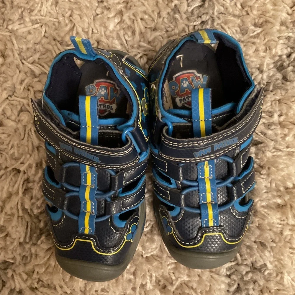 Paw Patrol Toddler Boys Blue Fisherman Sandals Chase Marshall Size‎ 7